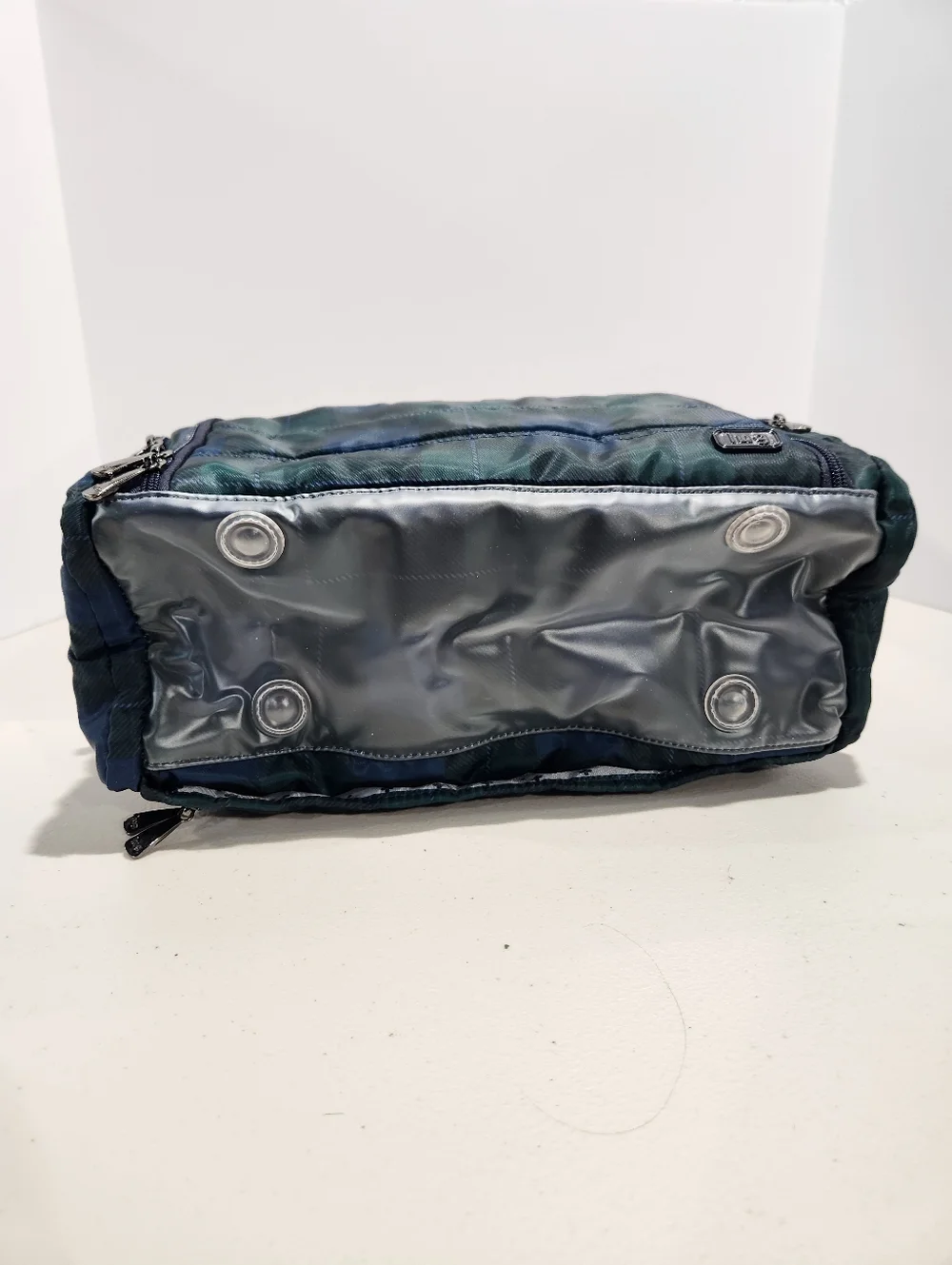 Lug XL Trolley Bag Cosmetic Toiletry Bag Green Navy Plaid